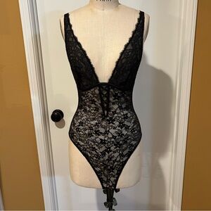 Victoria Secret Black Lace Bodysuit